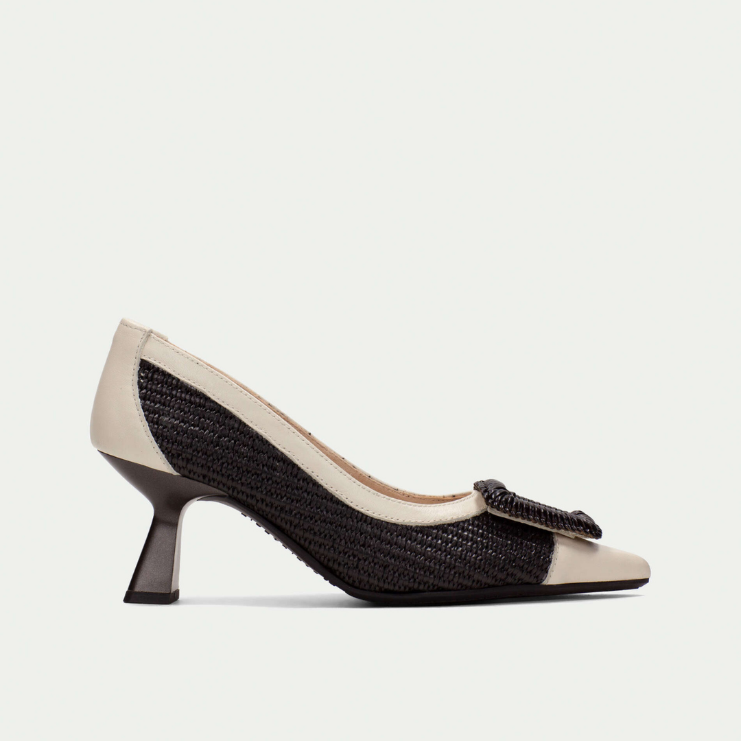 Hispanitas Nova latte & rafia black
