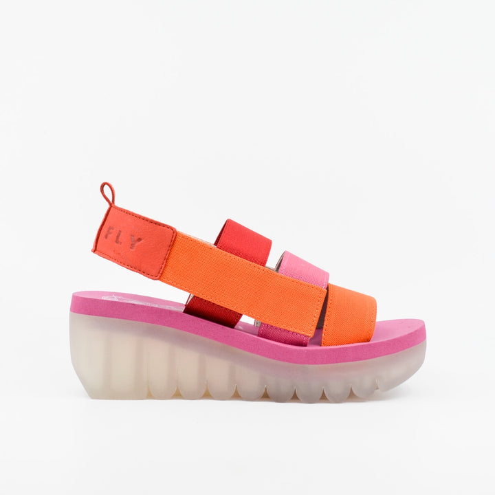 Fly London Yere red & pink