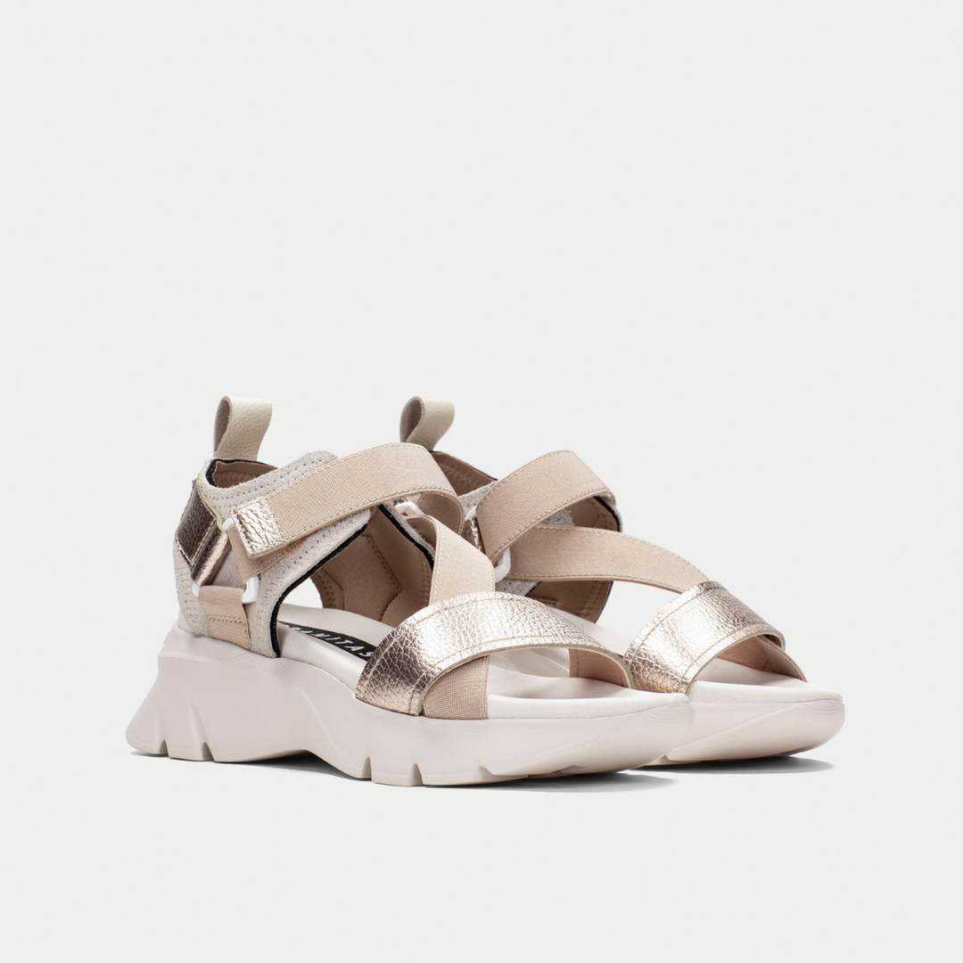 Hispanitas Dakar taupe & metallic