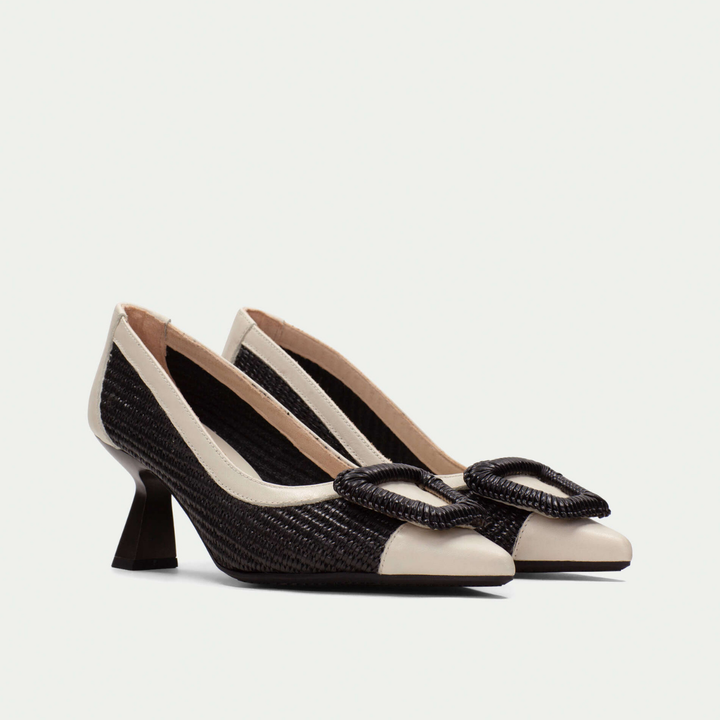 Hispanitas Nova latte & rafia black