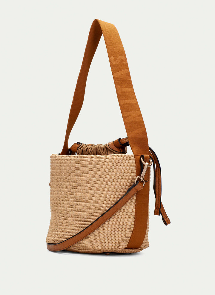 Hispanitas Bucket Shoulder rafia natural