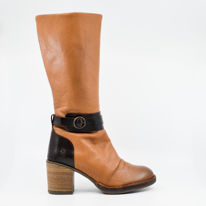 Fly London Beif cognac & dark brown