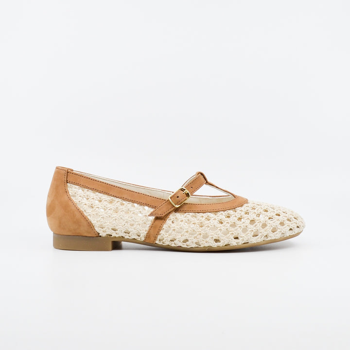 Paul Green Dani off white & camel