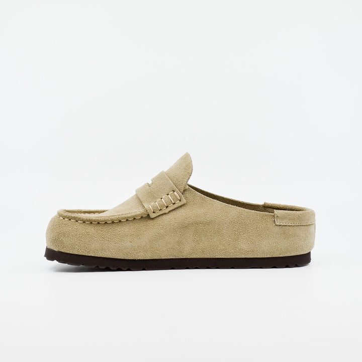 Birkenstock Naples Wrapped Taupe Suede