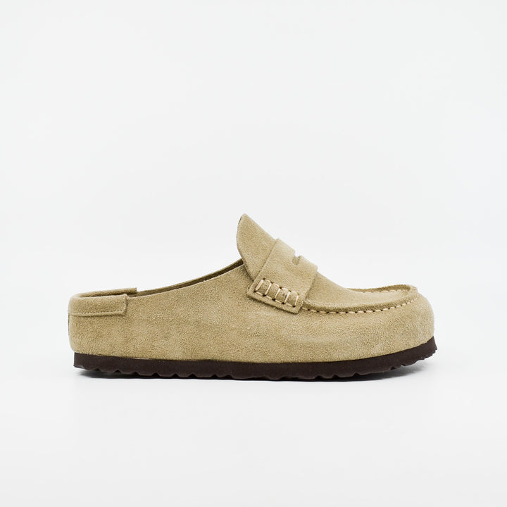 Birkenstock Naples Wrapped Taupe Suede