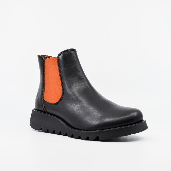 Fly London Salv black & brick