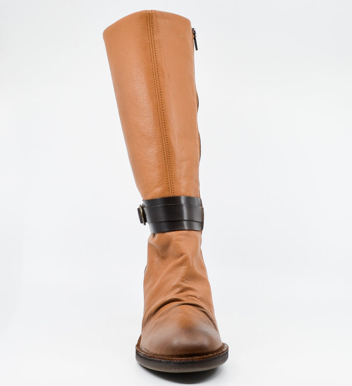 Fly London Beif cognac & dark brown