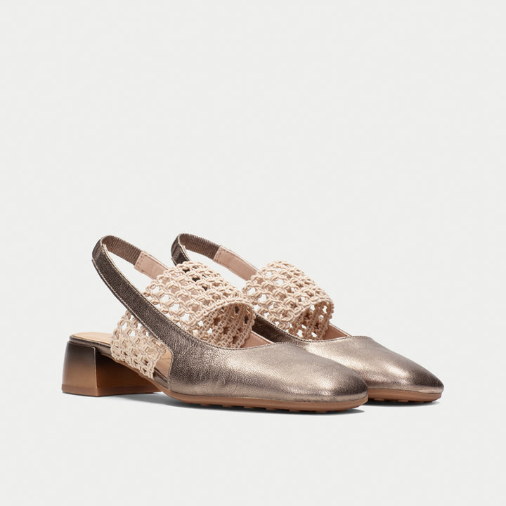 Hispanitas Lisboa metallic taupe