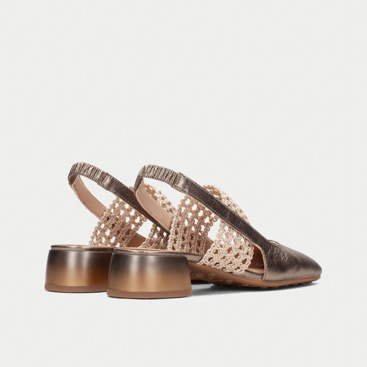 Hispanitas Lisboa metallic taupe