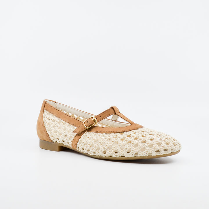 Paul Green Dani off white & camel