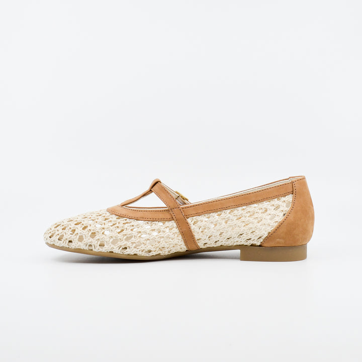 Paul Green Dani off white & camel